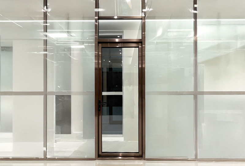 180型鈦金玻璃隔音門-極細框-辦公室玻璃隔音門