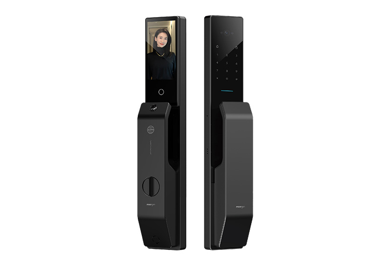 德國摩根 moorgen T9+黑 人臉辨識智能門鎖
