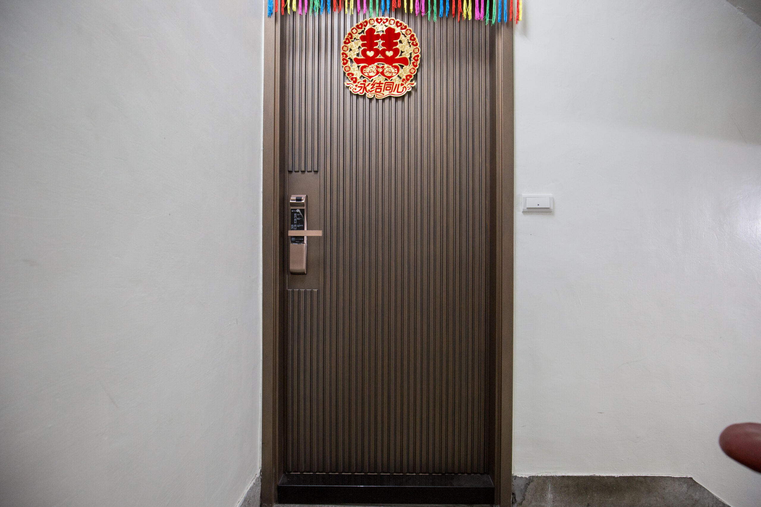 板橋溪崑火災對門屋主 門扇防火門安裝完成樣子
