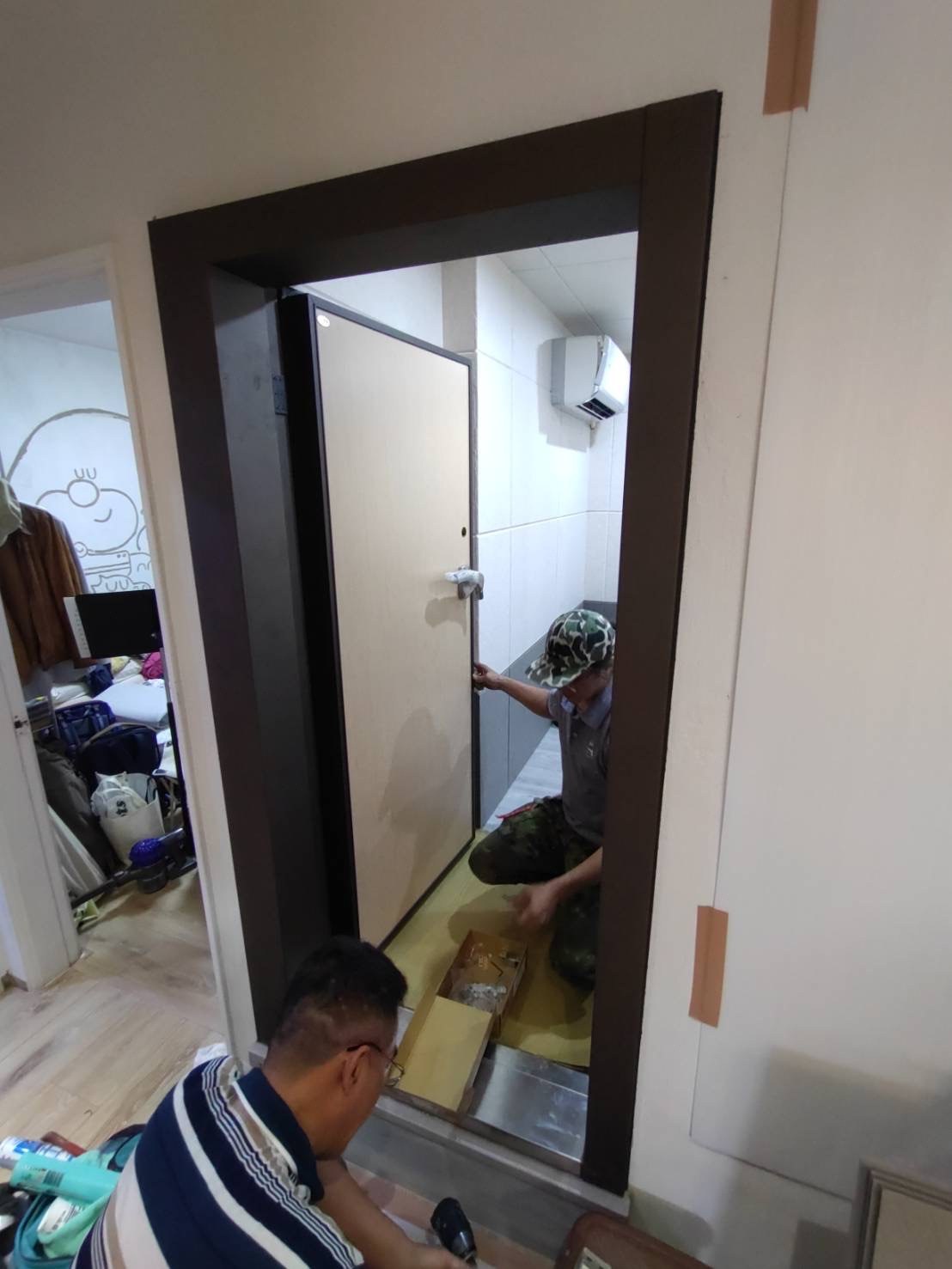 180型專業隔音門門扇與加壓把手安裝