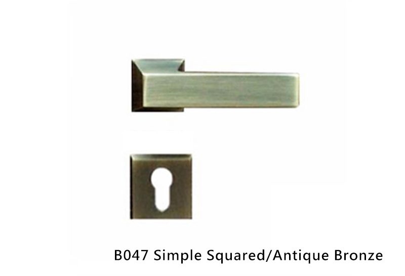 B047 Simple Squared-Antique Bronze