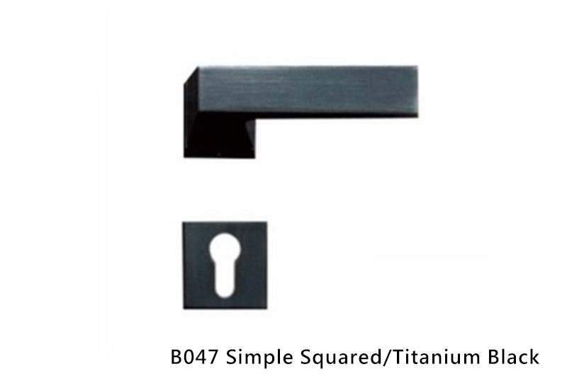 B047 Simple Squared-Titanium Black