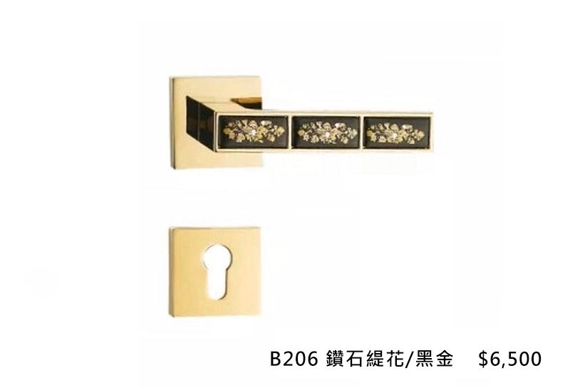 義大利進口ISEO水平把手 B206-鑽石提花-黑金