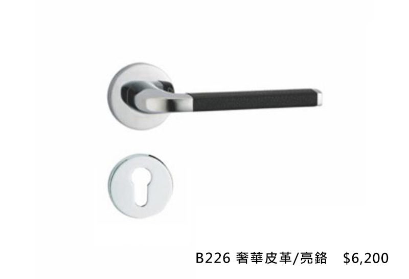 義大利進口ISEO水平把手 B226-奢華皮革-亮鉻