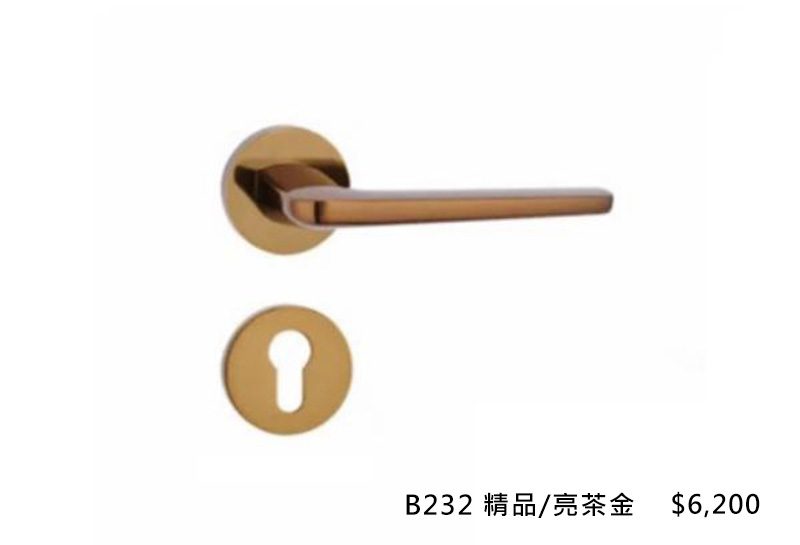 義大利進口ISEO水平把手 B232-精品-茶亮金