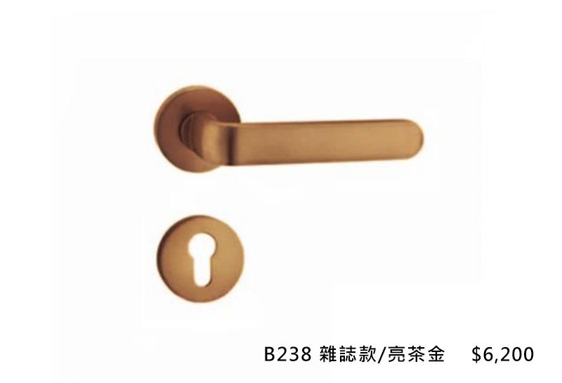 義大利進口ISEO水平把手 B238-雜誌款-茶亮金